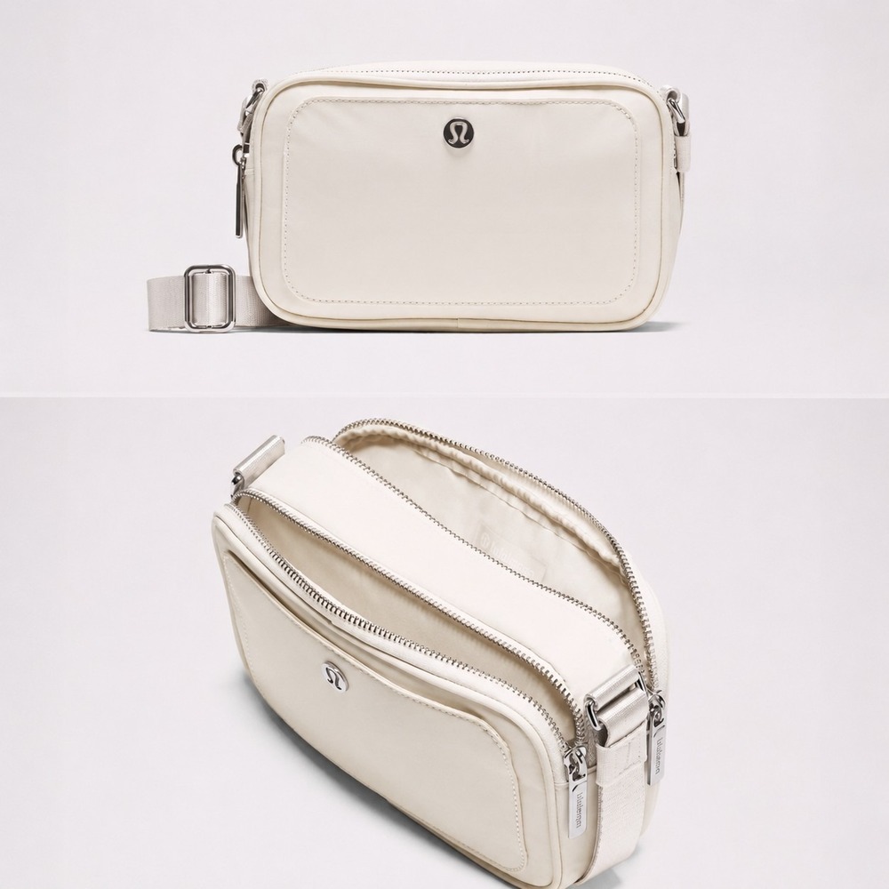 Lululemon Crossbody Camera Bag 2L White Opal EUC